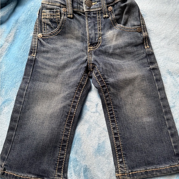Blue Distressed Denim Jeans - Picture 1 of 8